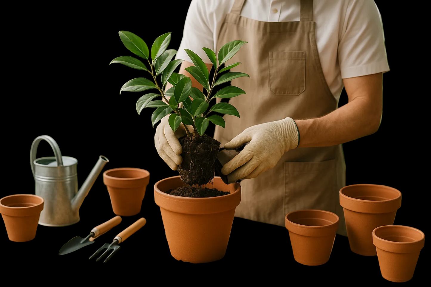 repotting plants service