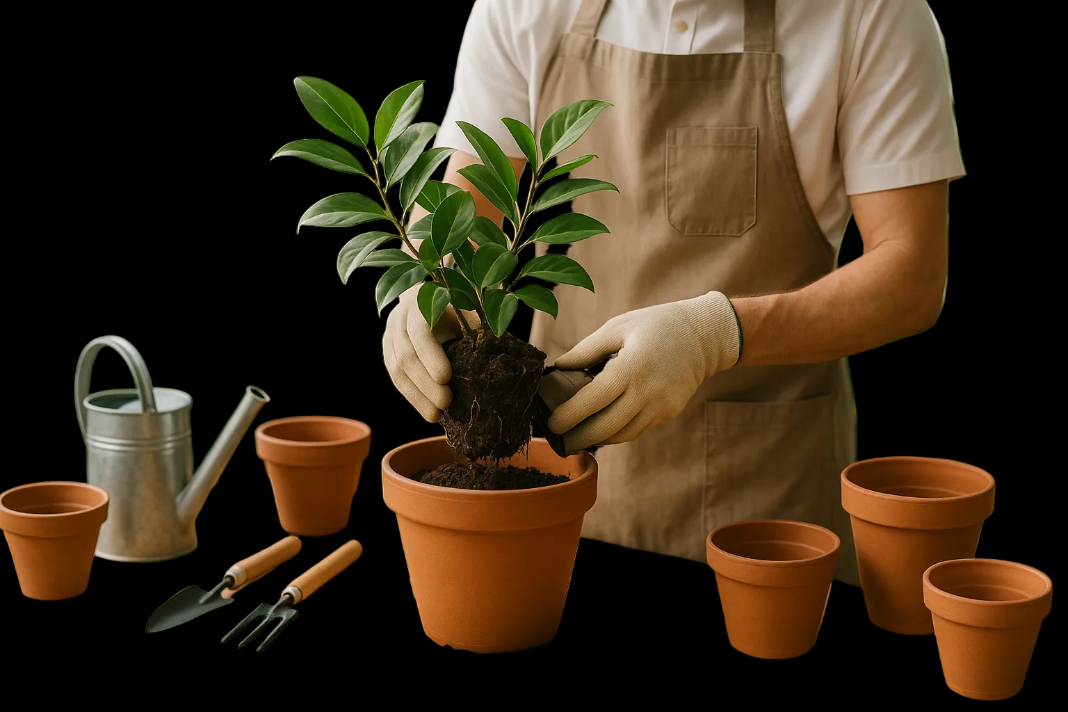 repotting plants service